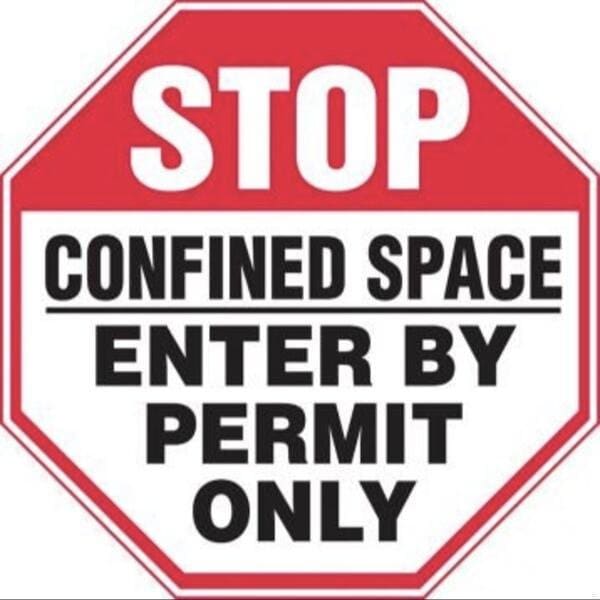 Accuform STOP SAFETY SIGN CONFINED SPACE MCSP560VP MCSP560VP - main